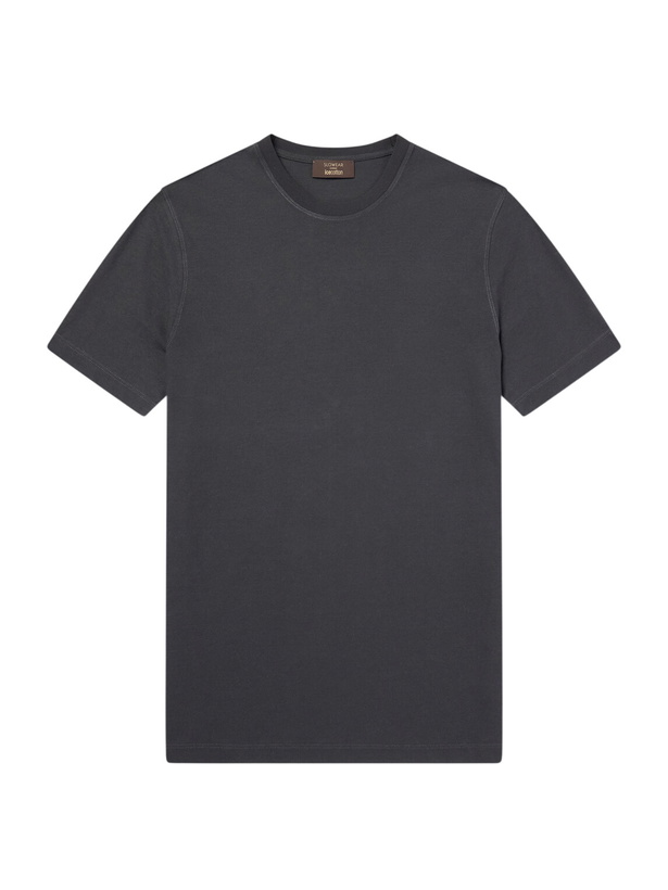 Photo: Slowear - Slim-Fit Cotton-Jersey T-Shirt - Blue