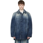 MM6 Maison Margiela Blue Faded Denim Coat