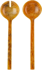 Soho Home Brown Henrietta Salad Servers Set
