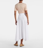 Loro Piana Petra pleated linen maxi skirt