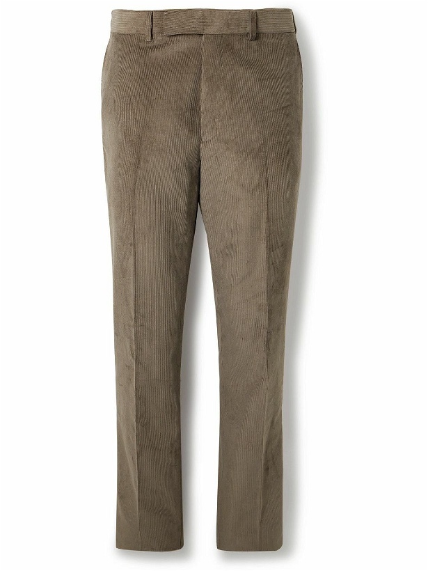 Photo: Kingsman - Tapered Cotton-Corduroy Trousers - Neutrals