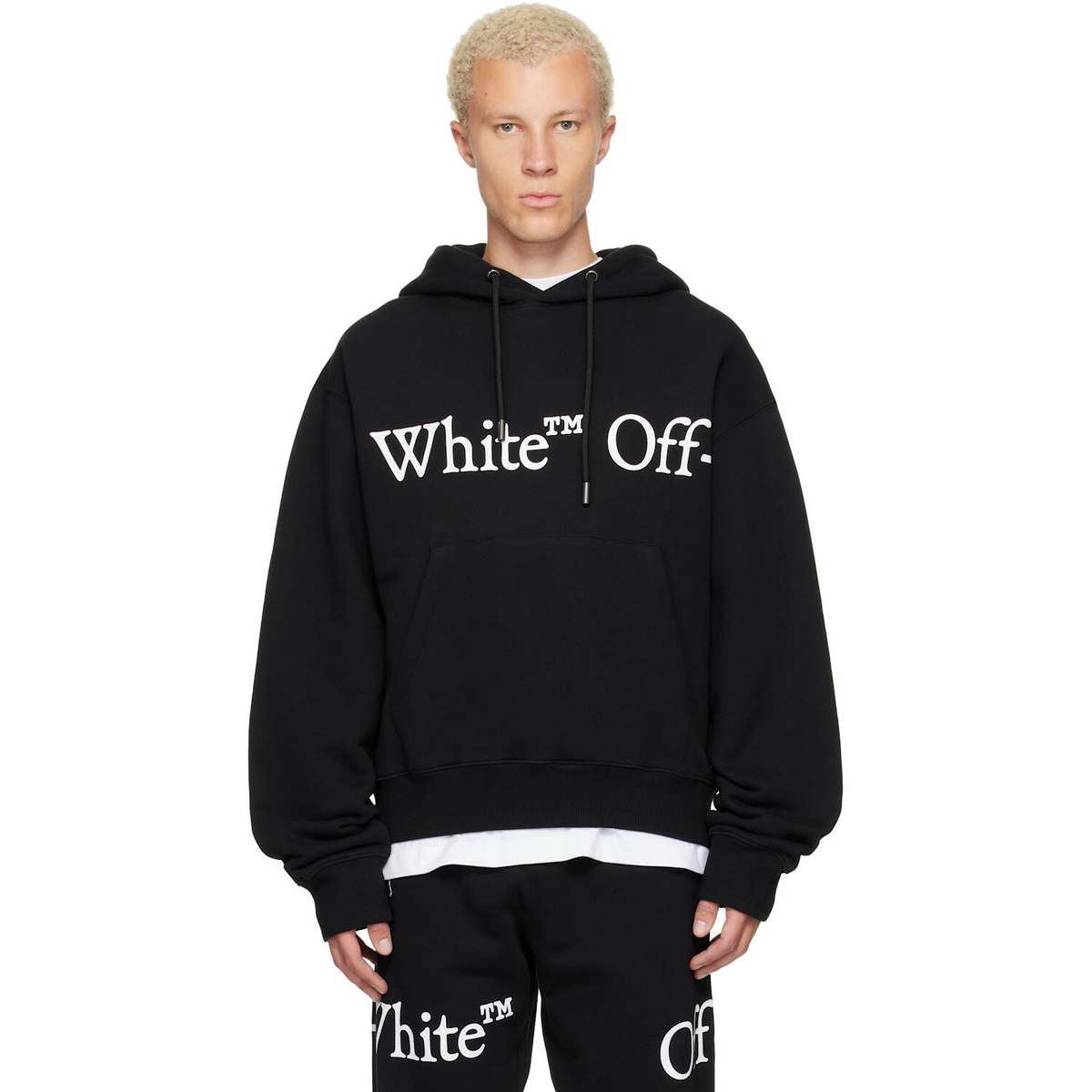 Off-White Black Bookish Scarf Regular Hoodie