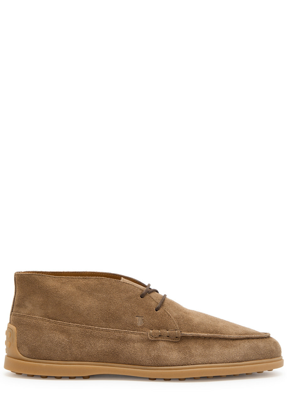 Tods Polacco Suede Boots Brown
