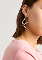 Pearl Octopuss.y Skinny Viper Embellished Earrings - Silver - One Size