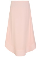 Stella Mccartney Asymmetric Crepe Midi Skirt Light Pink