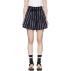 3.1 Phillip Lim Blue Striped Jacquard Shorts