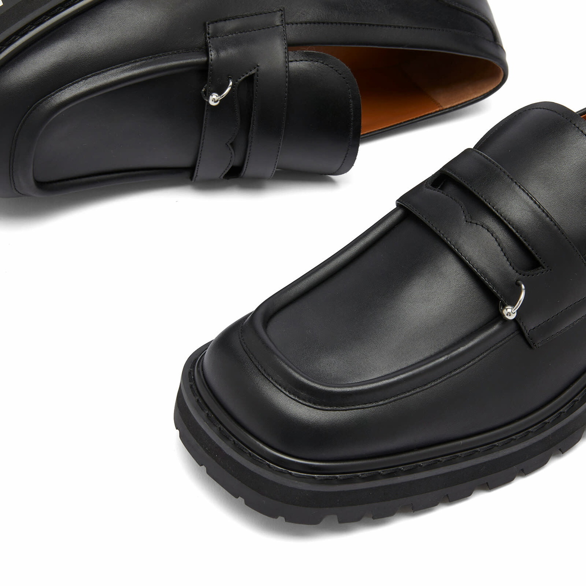 Marni Men's Piercing Loafer in Black Marni