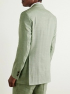 Richard James - Hepworth Double-Breasted Herringbone Linen and Wool-Blend Suit Jacket - Green