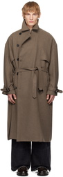 Youth Brown Oversized Trench Coat