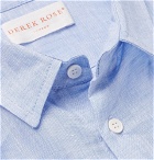 Derek Rose - Monaco Mélange Linen Shirt - Men - Blue