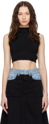 Victoria Beckham Black Scallop Trim Camisole