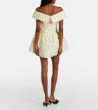 Shushu/Tong Floral off-shoulder cotton and silk corset dress