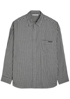 Acne Studios Plaid Cotton Shirt Black And White