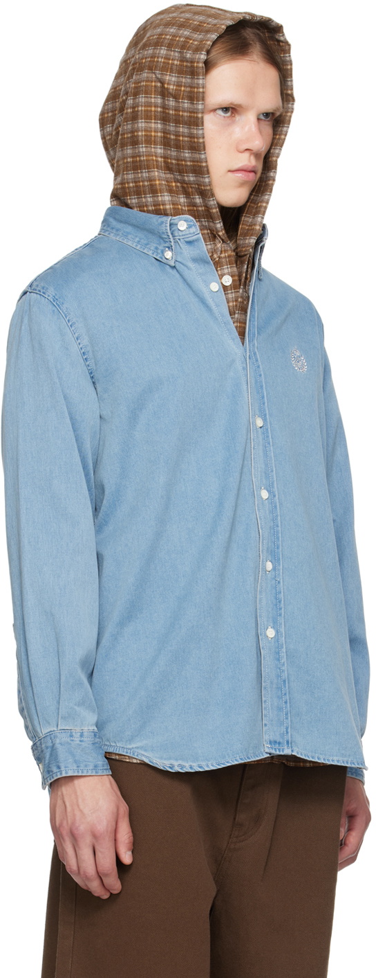 Dunst Blue Classic Boyfriend Denim Shirt
