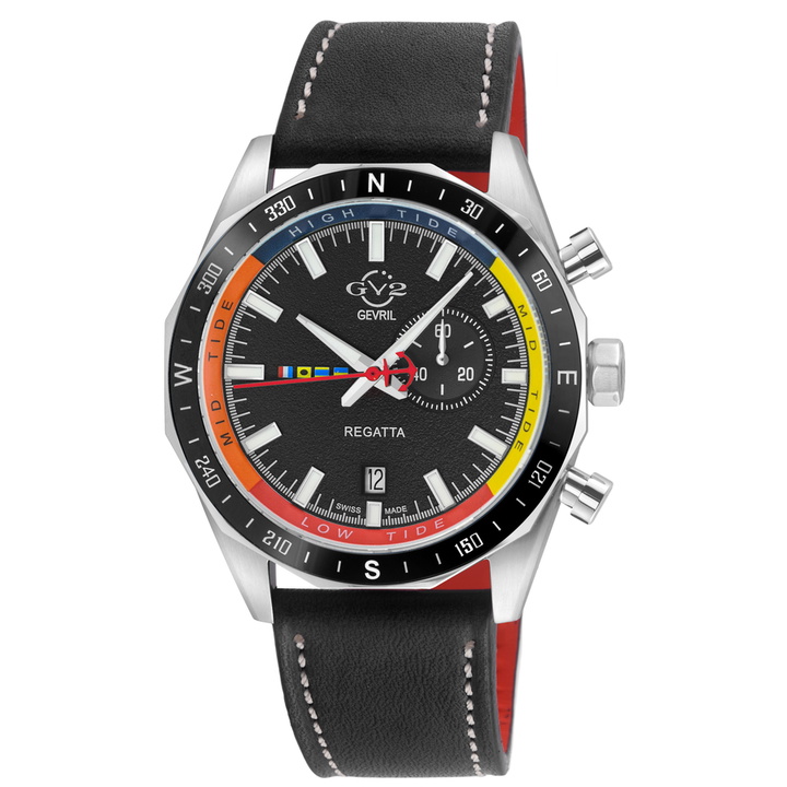 Photo: GV2 by Gevril Regatta Quartz Black Dial Mens Watch 42700