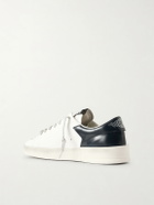 Golden Goose - Stardan Suede-Trimmed Leather Sneakers - White