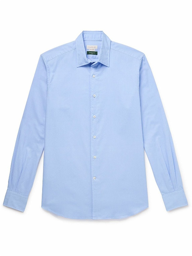 Photo: Incotex - Cotton Oxford Shirt - Blue