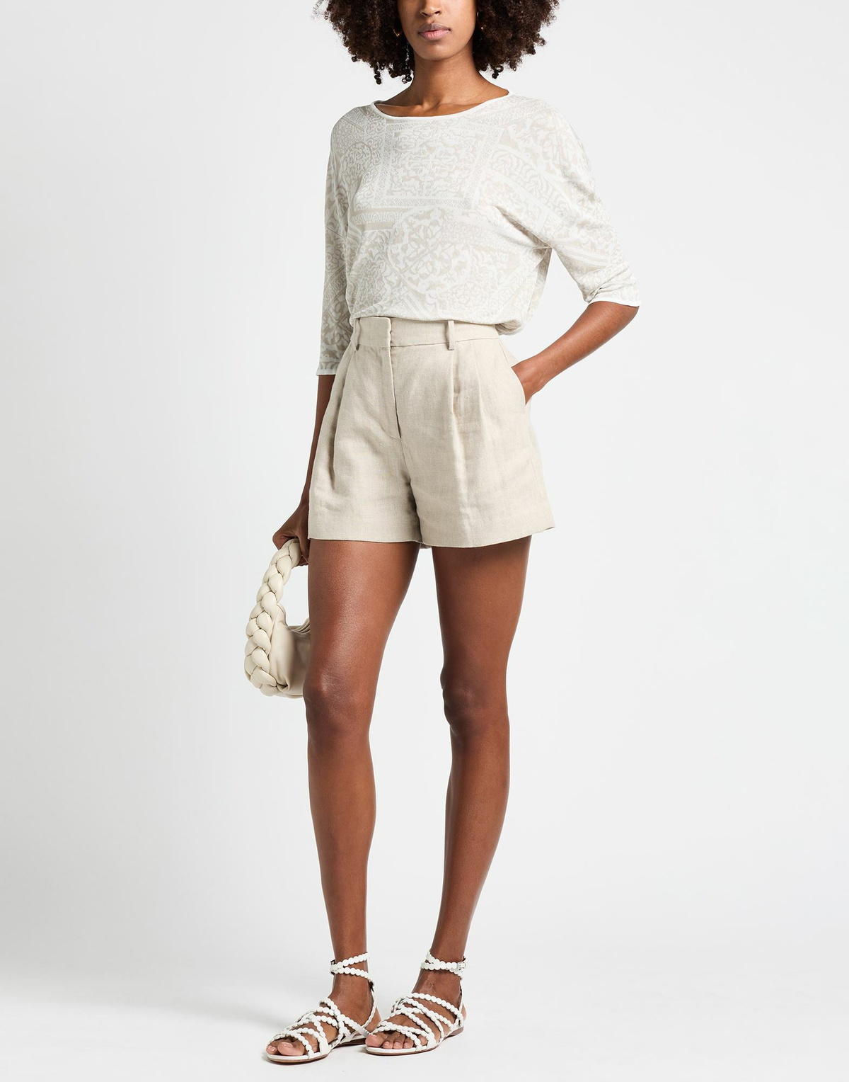Alessia Santi Womens Sweater in Ivory