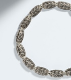 David Yurman Chevron sterling silver bracelet with diamonds