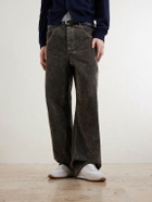 Mr P. - Suede-Trimmed Leather Sneakers - Neutrals