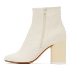 MM6 Maison Margiela Off-White Ankle Boots