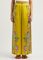 Alemais Pinball Printed Silk-satin Trousers Multicoloured