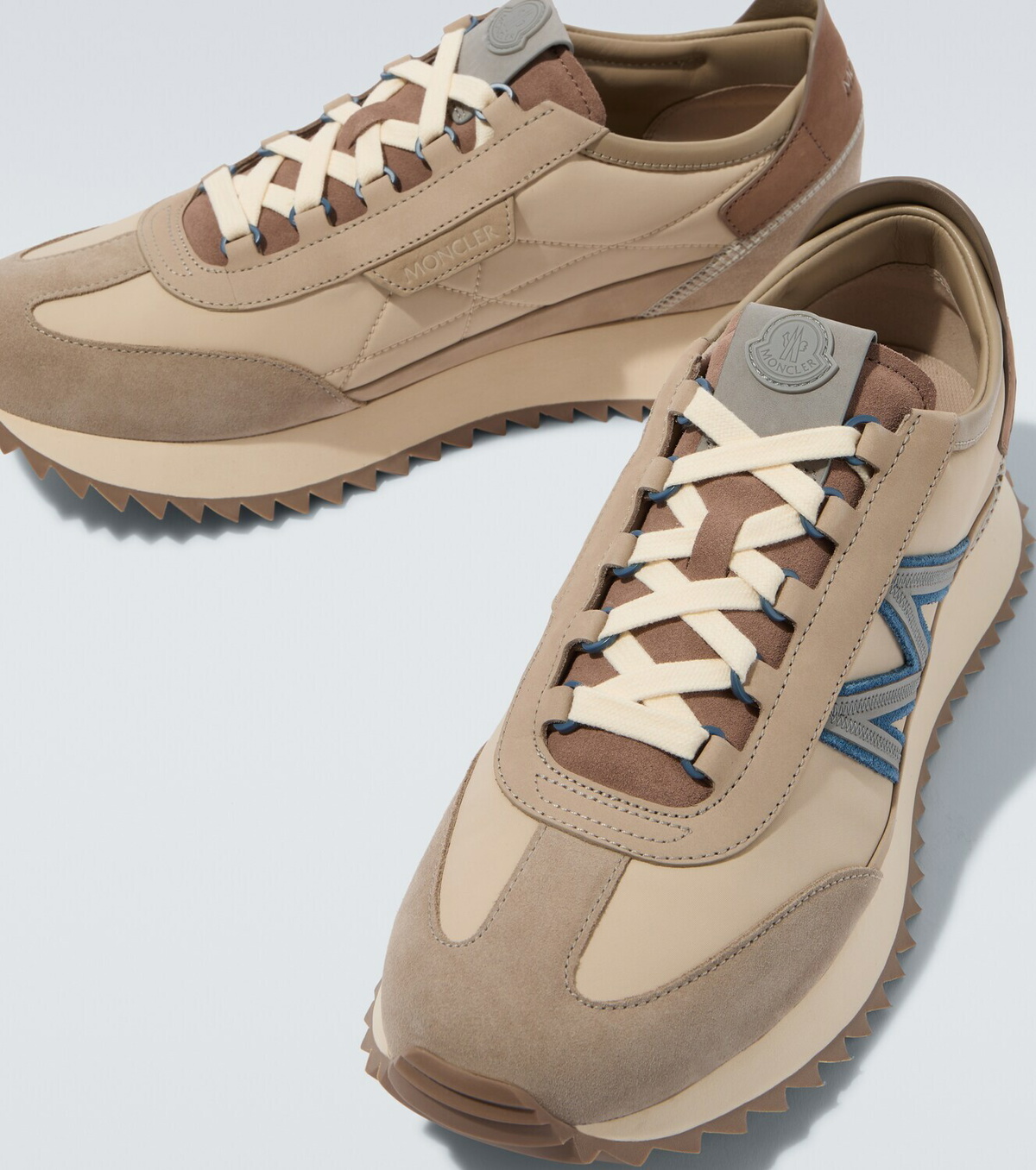Moncler Pacey2 suede-trimmed sneakers