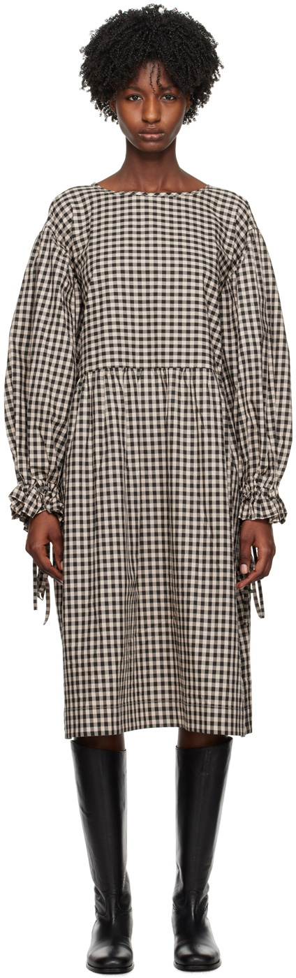 Cawley Black & Off-White Georgie Midi Dress
