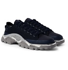 Raf Simons - adidas Originals Detroit Runner Rubber-Trimmed Canvas Sneakers - Men - Midnight blue