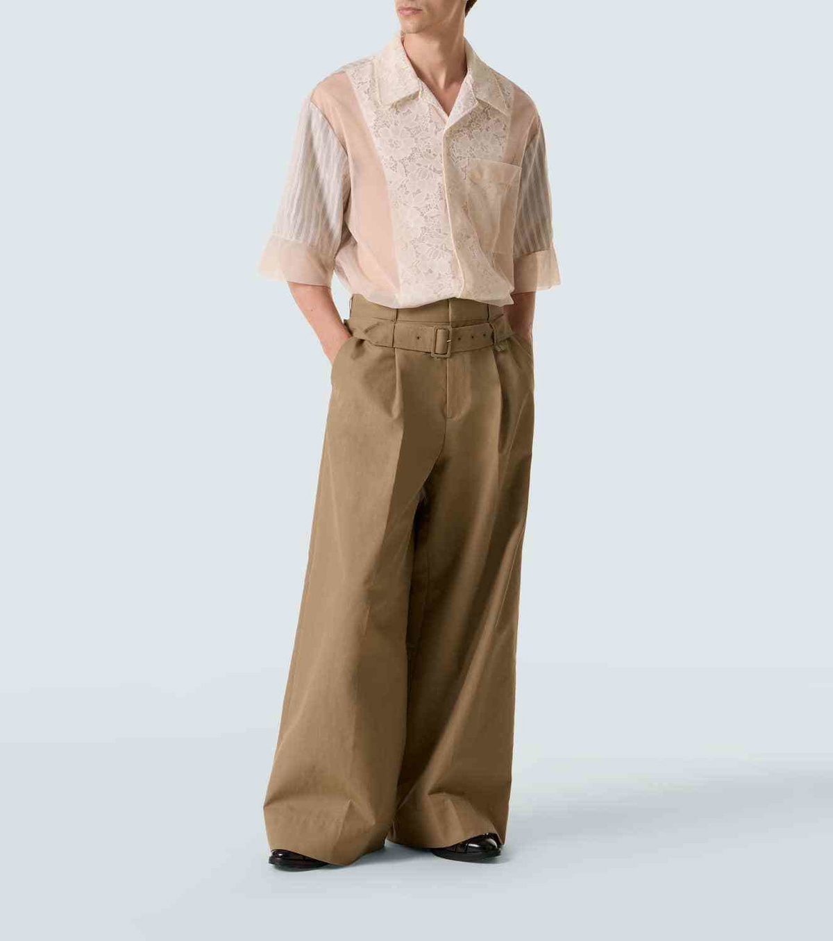 Simone Rocha Cotton-blend canvas wide-leg pants Simone Rocha