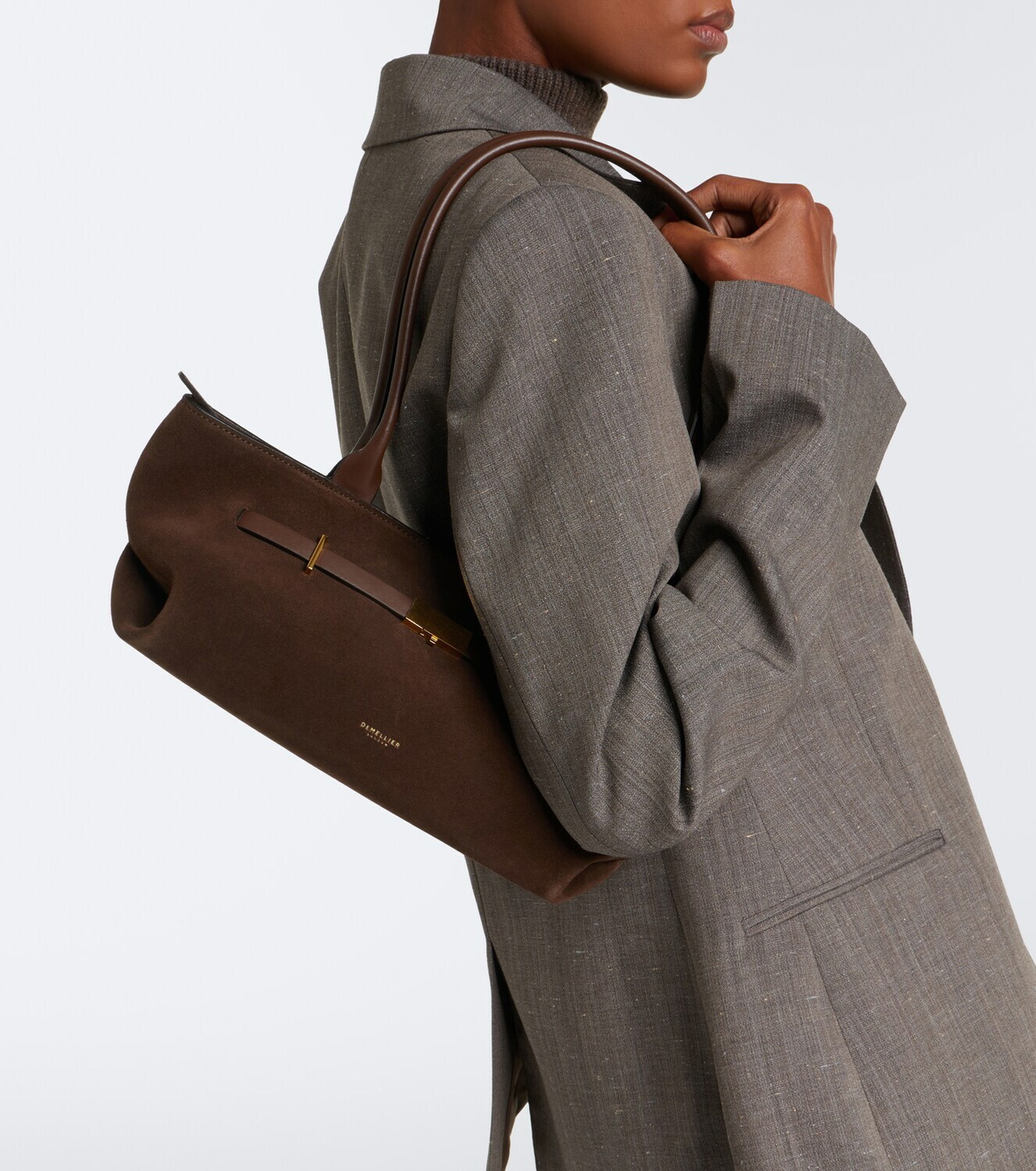 DeMellier New York suede shoulder bag