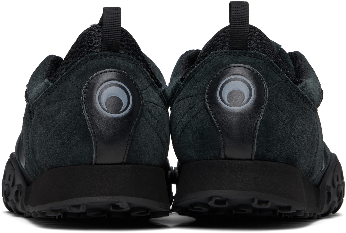 Marine Serre Black Suede Leather MS Rise Tyko Sneakers