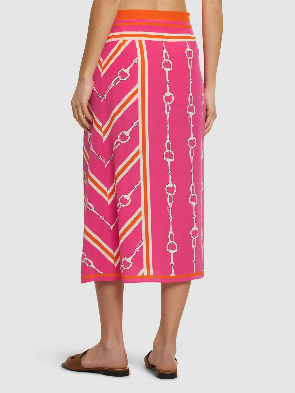 【送料&関税込】Gucci Wrap Skirt GUCCI Horsebit Silk Wrap Skirt Gucci