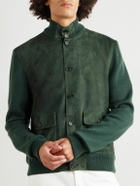 Ralph Lauren Purple label - Suede-Panelled Cashmere Jacket - Green