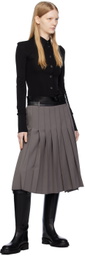 Peter Do Gray Pleated Midi Skirt