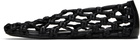 Jil Sander Black Hand-Knotted Ballerina Flats