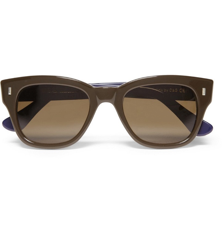 Photo: Cutler and Gross - Two-Tone D-Frame Acetate Sunglasses - Dark brown