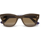 Cutler and Gross - Two-Tone D-Frame Acetate Sunglasses - Dark brown