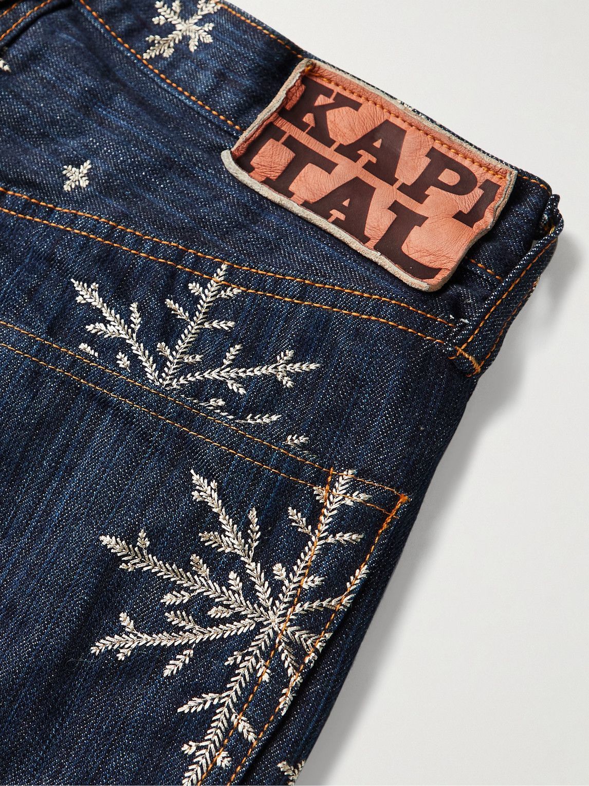 KAPITAL - Straight-Leg Embroidered Jeans - Blue KAPITAL