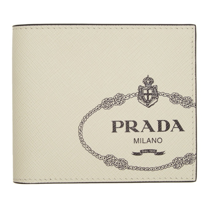 Photo: Prada Off-White Logo Print Wallet