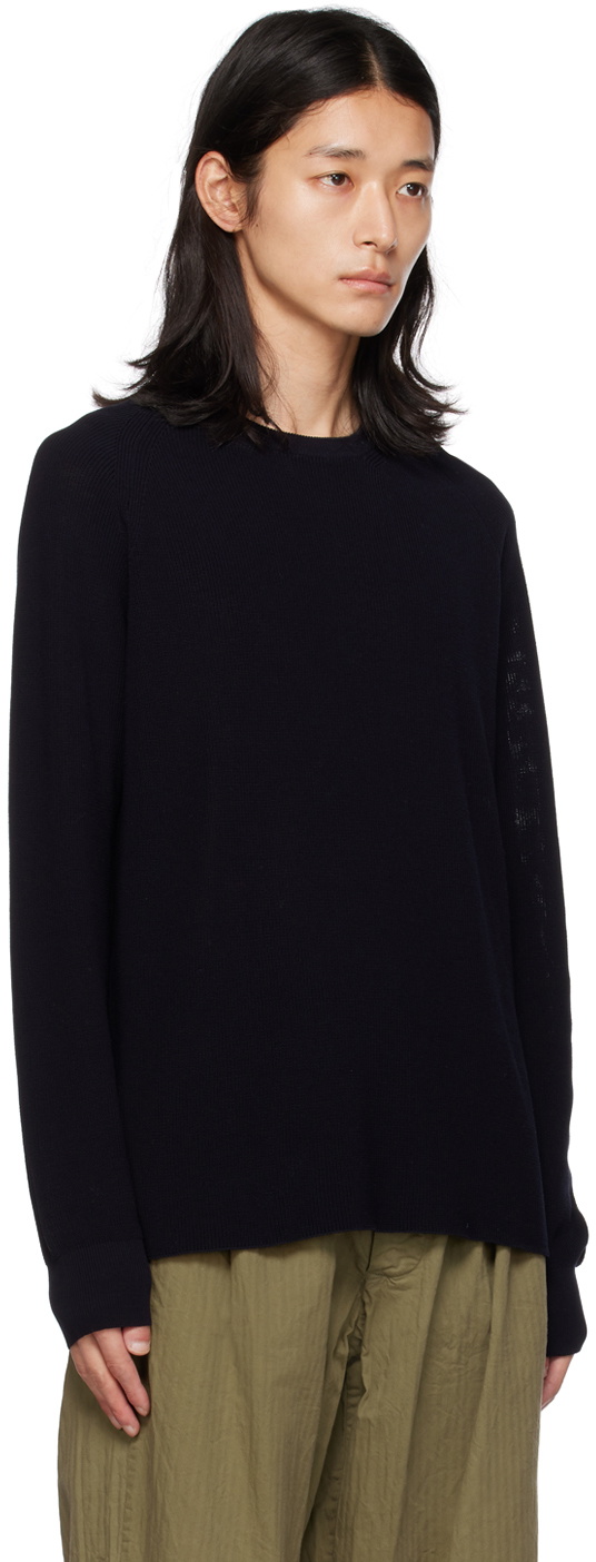 CASEY CASEY Navy Rib Stitch Sweater