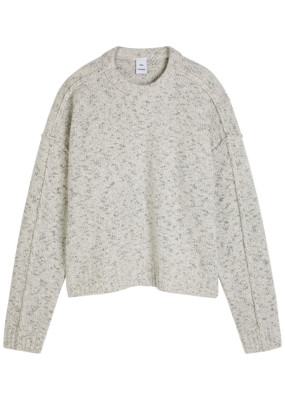 Won Hundred Bently Wool and Cotton-blend Jumper Grey