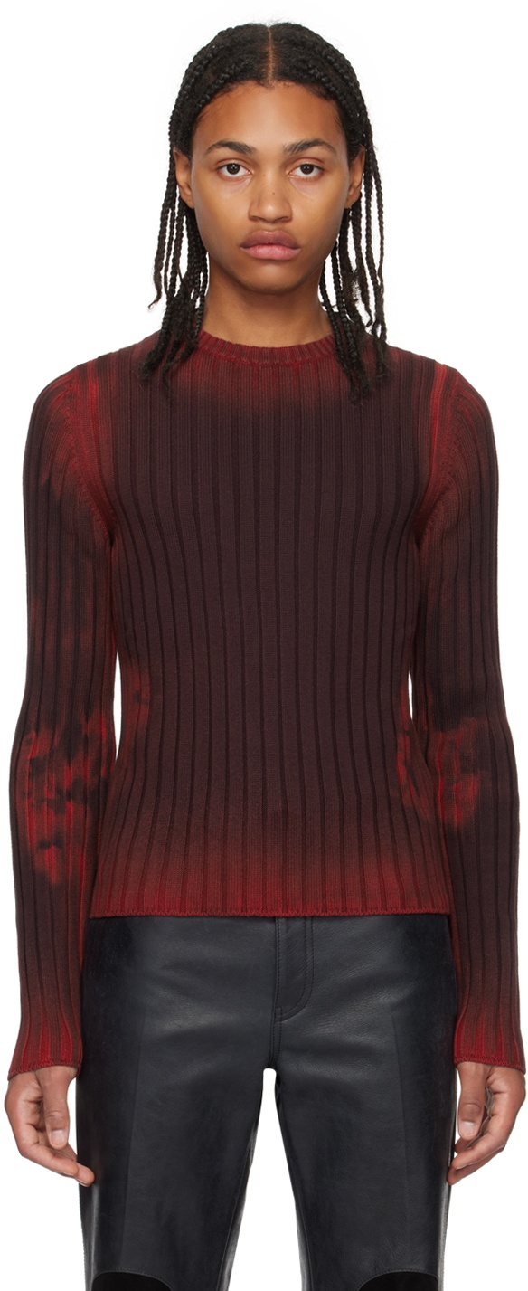 Photo: Ferragamo Red Tie-Dye Sweater