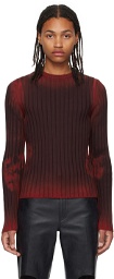 Ferragamo Red Tie-Dye Sweater