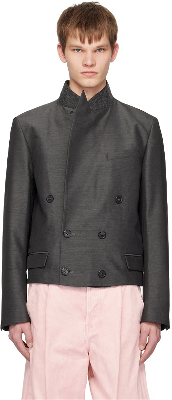 Photo: JW Anderson Gray Double-Breasted Blazer