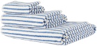 Tekla Off-White & Blue Organic Three-Piece Towel Set