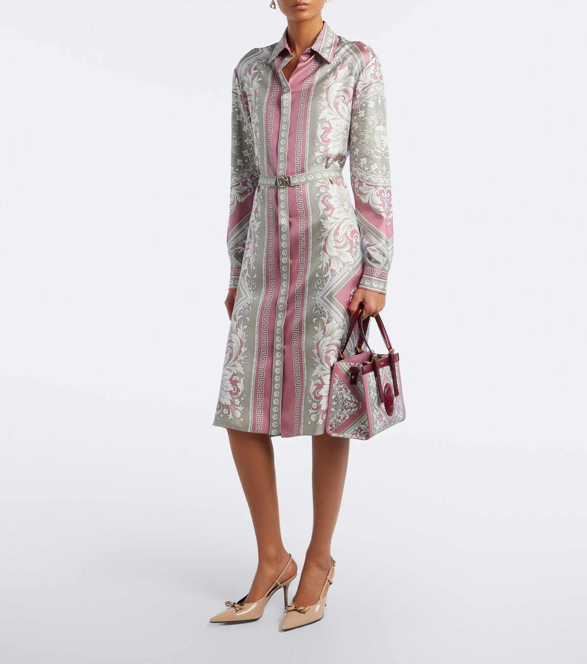Versace Rivière Mini printed canvas top-handle bag