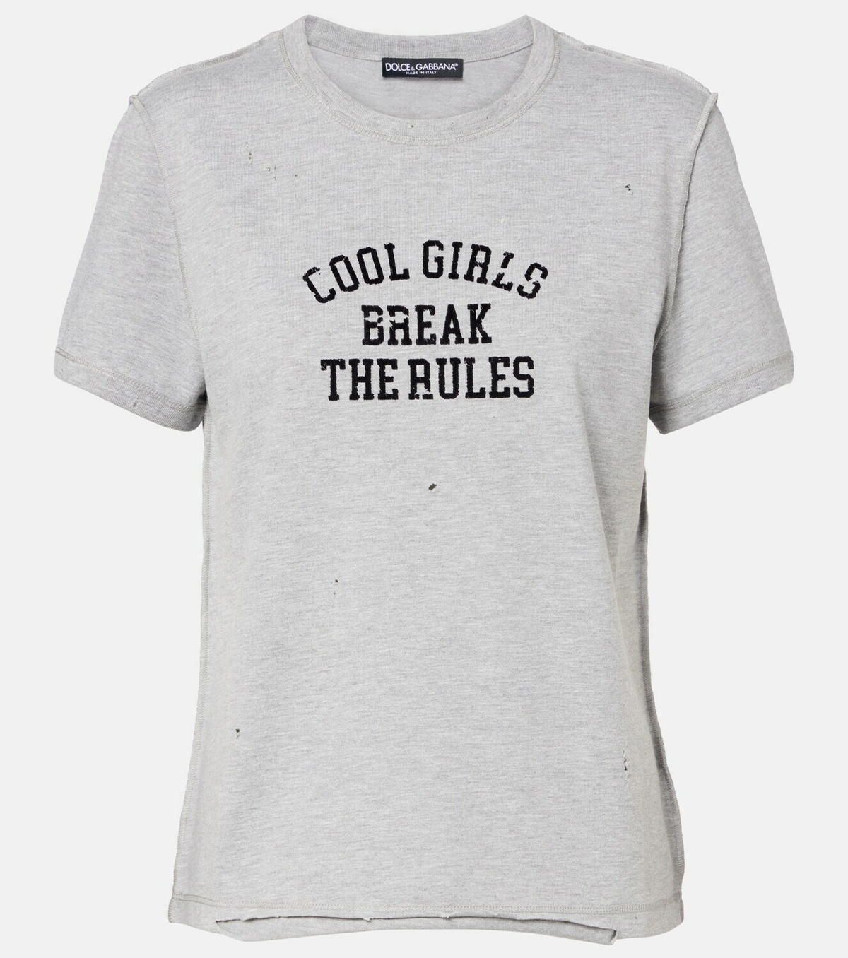 Dolce&Gabbana Printed cotton-blend jersey T-shirt