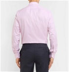 Canali - Pink Slim-Fit Cutaway-Collar Cotton-Twill Shirt - Pink