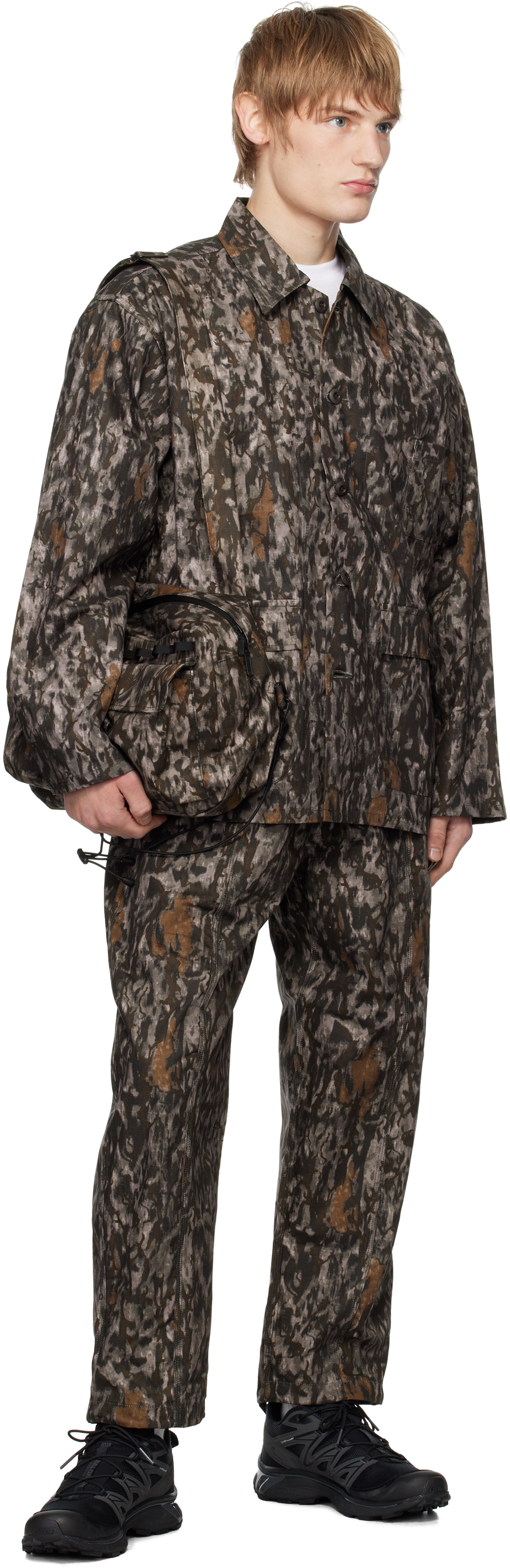 South2 West8 Brown Belted C.S. Trousers